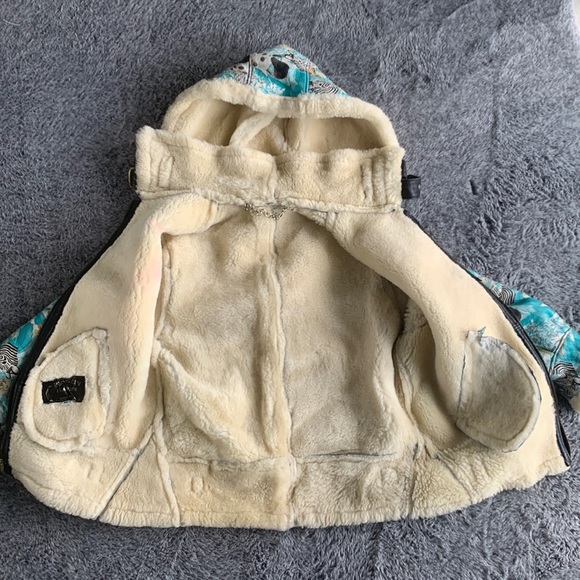 πHPπ Vintage Rare Penguin Shearling Leather Jacket/Coat size M - Picture 11 of 17